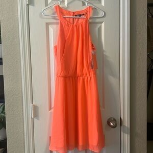 Gianni Bini orange halter neck dress
